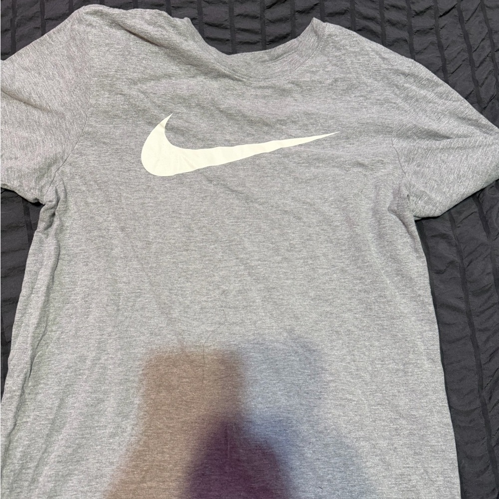 Nike Heather Gray Tee with White Print